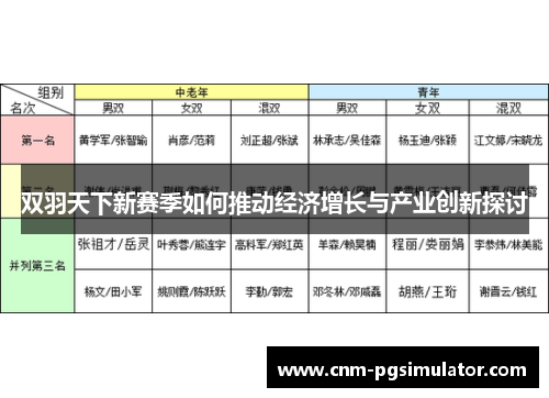 双羽天下新赛季如何推动经济增长与产业创新探讨