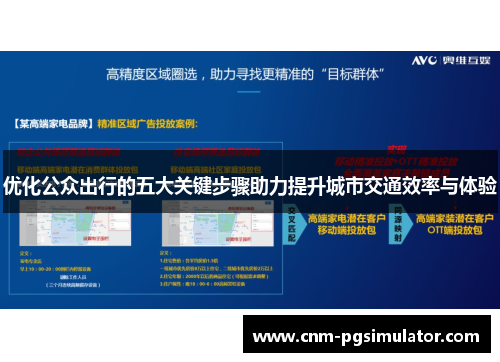优化公众出行的五大关键步骤助力提升城市交通效率与体验