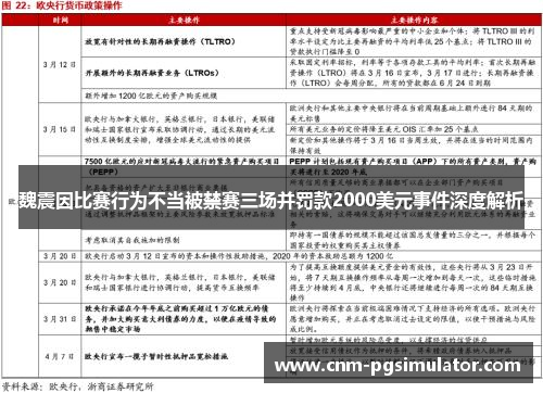 魏震因比赛行为不当被禁赛三场并罚款2000美元事件深度解析